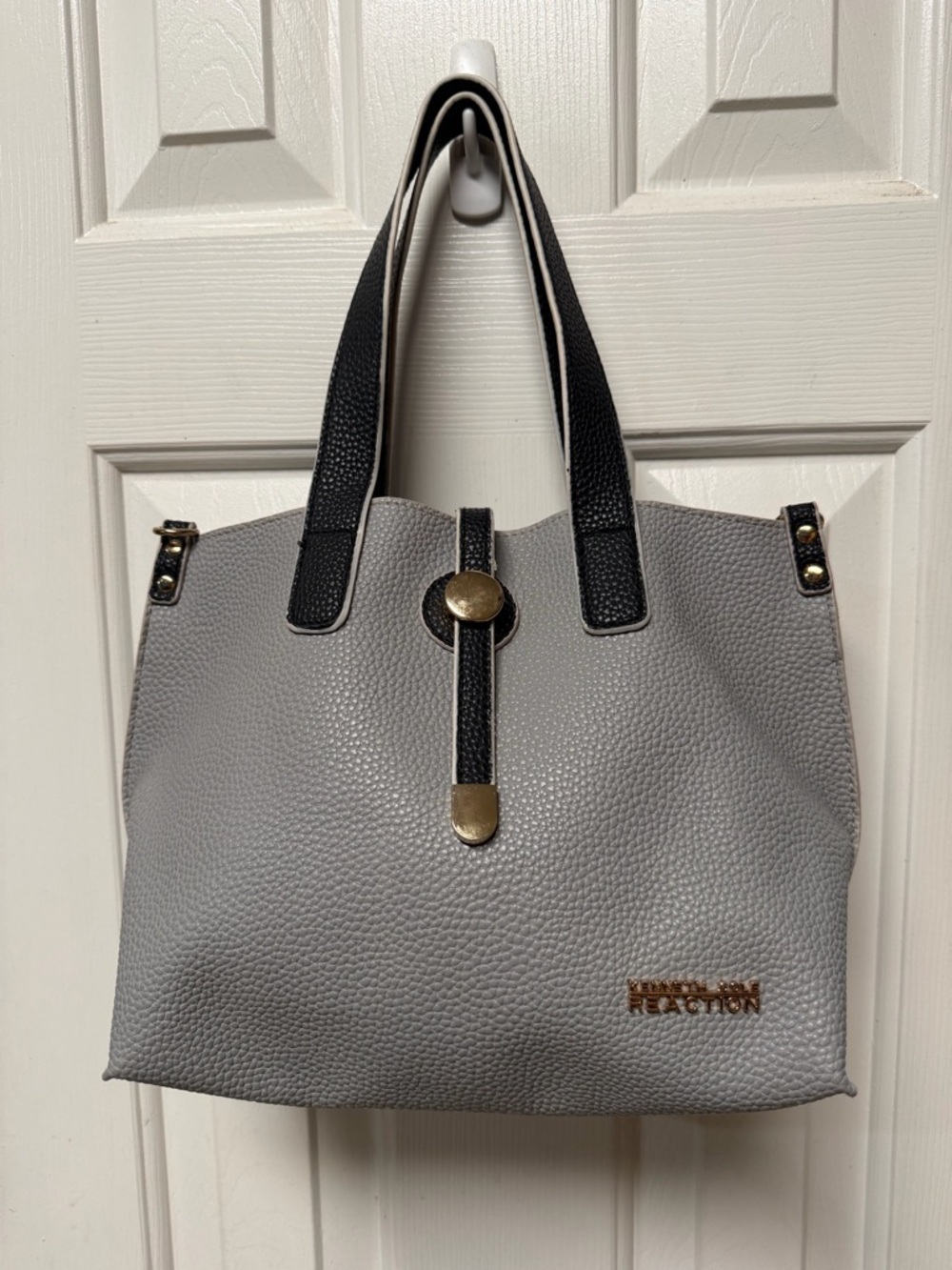 Kenneth Cole Reaction pebbled faux leather tote bag